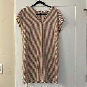 Madewell stripe button back dress, size small, color: York stripe earthen clay